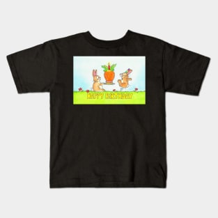 Bunny Birthday Cake Kids T-Shirt